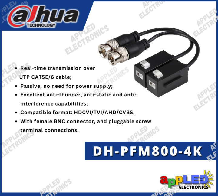 Dahua DH-PFM800-E Passive HDCVI Balun Security Accessory