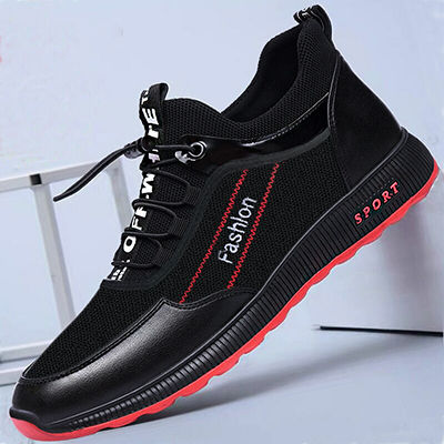New Fashion Leather Vulcanized Shoes Men Casual Shoes Spring Autumn Black Comfortbale Sneakers Mens Lace Up Flats Footwear