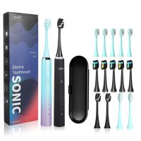 HOKDS SEAGO Electric Toothbrush Rechargeable Sonic Toothbrush 5 Modes Teeth White Brush Soft Brush Travel Toothbrush IPX7 Waterproof