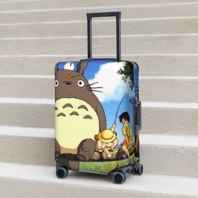 My Neighbor 39;s Totoro Suitcase Cover Miyazaki Hayao Anime Flight Travel Practical Luggage Accesories Protector