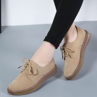 lats Boat Shoes Suede Leather Lace up Moccains Ballet Casual Loafers Oxfords Shoes