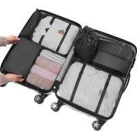 7pcs/set Clothes Quilt Blanket Storage Bag Set Shoes Organizer Wardrobe Closet Suitcase Pouch Bags Travel Accessories