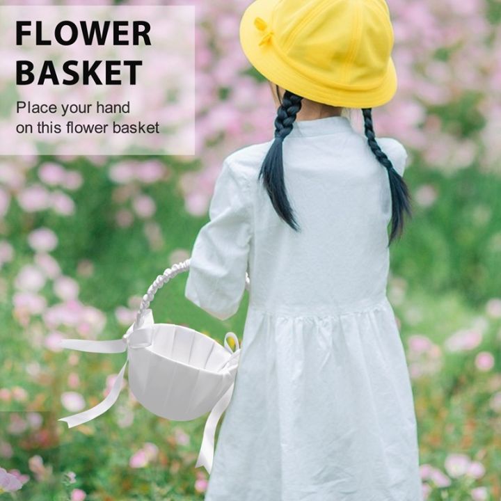 2-pack-wedding-satin-flower-basket-romantic-bowknot-party-rose-flower-girl-basket