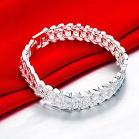 Hot new 925 sterling silver Bracelets for men classic noble chain fashion Wedding party Christmas gifts Jewelry