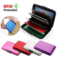 【CC】☂✼  Blocking Credit Card Holder Aluminum Metal Anti-Theft Wallet Business Protection