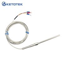 Pt100 Probe 2M Rtd Cable Stainless 100Mm 3 Wires Temperature Sensor -50 C To 400 C