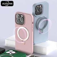 AUOVIEE เคสโทรศัพท์ตัวดูดแม่เหล็กน้ำสำหรับ iPhone 14 15 Pro Max Bracket สำหรับ Magsafe เคสกันกระแทกสำหรับ iPhone 14 13 12 Pro Max 14