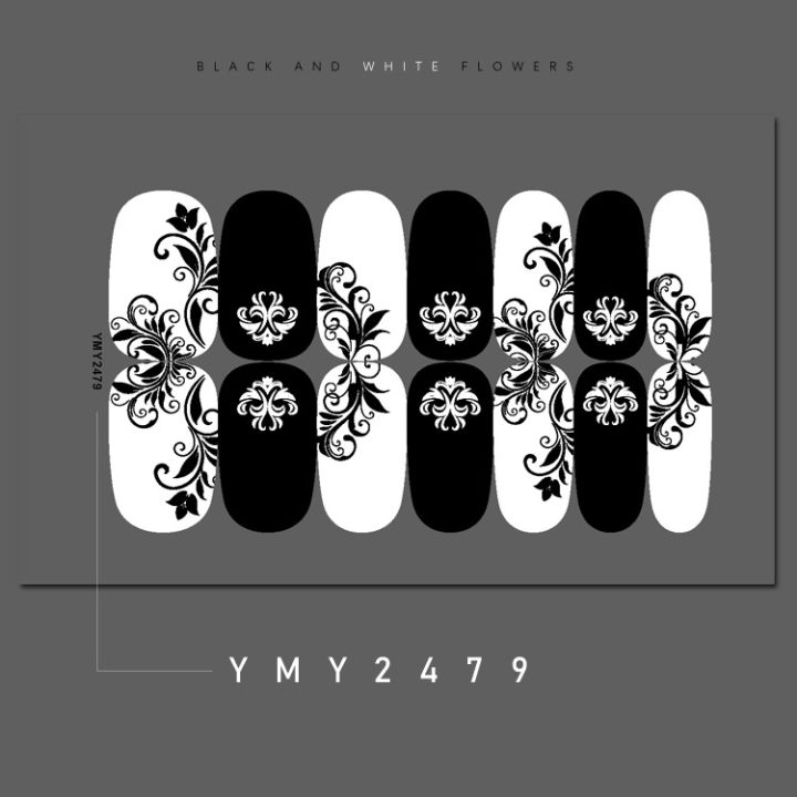 14tipssheet-toe-nail-stickers-black-and-white-series-waterproof-fashion-toe-nail-wraps-nail-art-stickers