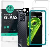 Realme 9 4G  by Ibywind ฟิล์มกระจกกันรอย[2 ชิ้น] มีฟิล์มกันรอยกันรอยเลนส์กล้อง,ฟิล์มกันรอยคาร์บอนไฟเบอร์ด้านหลังและชุดติดตั้งง่าย