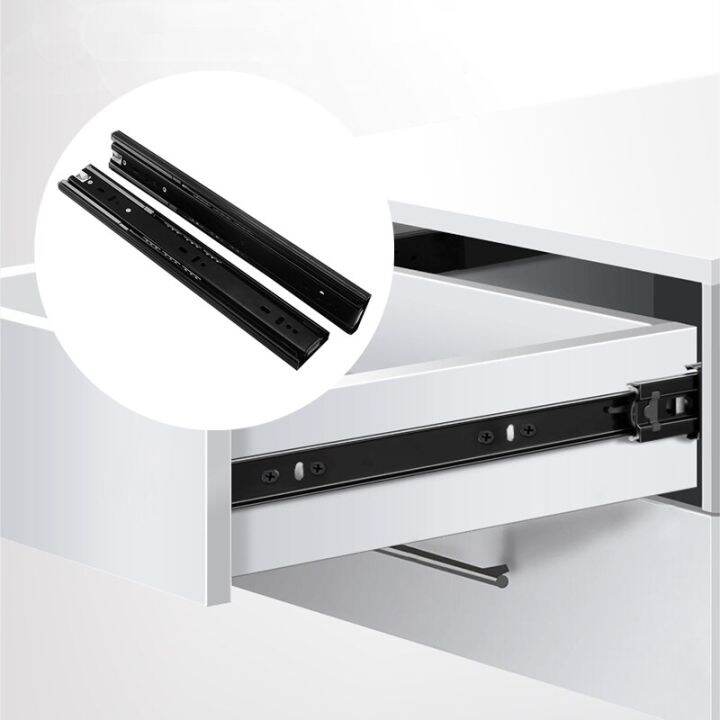 Push To Open Drawer Slides Full Extension Handleless Side Mount Ball Bearing Track Guide Runners
