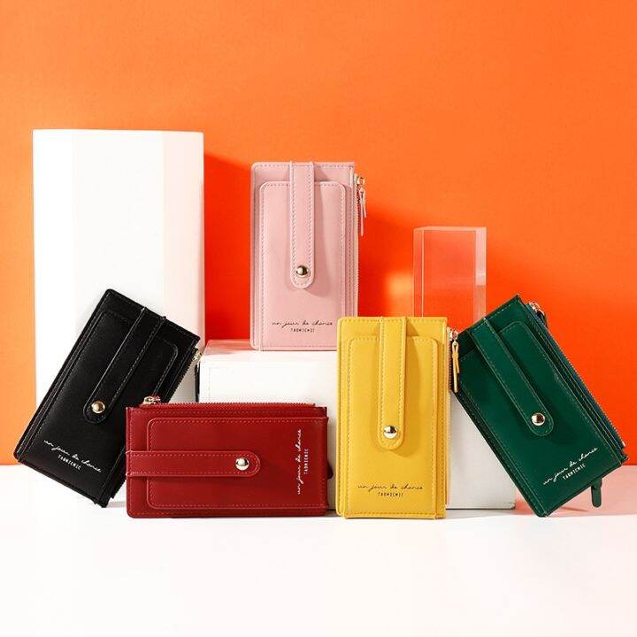 layor-wallet-rfid-ผู้หญิงผู้ถือบัตรหนังนิ่มกระเป๋าเงินเหรียญกระเป๋าสตางค์หญิงธุรกิจบัตรเครดิตกระเป๋าสตางค์สุภาพสตรีซิปคู่กระเป๋าคลัทช์มินิ