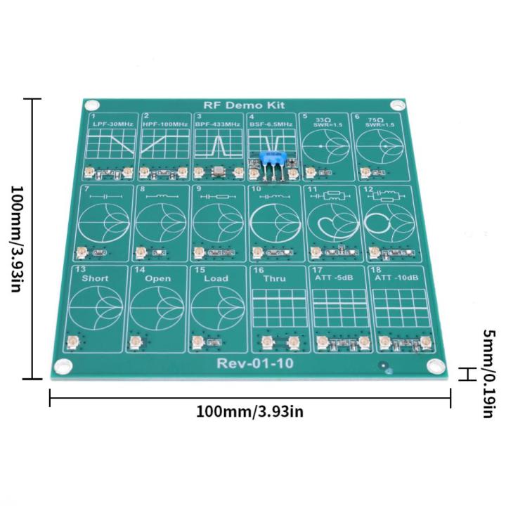 โมดูลการทำงาน18-mhz-rf-papan-ujian-hpf-100mhz-บอร์ดตัววิเคราะห์เครือข่ายเวคเตอร์-bpf-433mhz-rf-บอร์ดพัฒนา