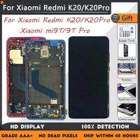 สำหรับ XIAOMI R Edmi K20 K20 Pro สำหรับ XIAOMI MI9T 9ครั้ง Pro เดิมประกอบหน้าจอแอลซีดีด้วยกรณีด้านหน้าสีดำสีฟ้าสีแดง