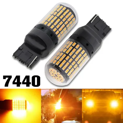 2X 7440 Canbus Super Bright Error Free LED Bulb T20 W21W 144 SMD for Reverse Tail Turn Signal Light