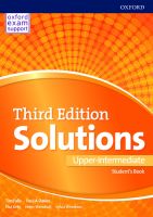 Bundanjai (หนังสือเรียนภาษาอังกฤษ Oxford) Solutions 3rd ED Upper Intermediate Student s Book (P)