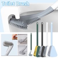 Toilet Brush Household No Dead Angle Long Handle Toilet Artifact Wall Mounted Base Gap Golf Silicone Toilet Brush Bathroom Tool