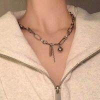 [COD] Peas Titanium Necklace 2021 New Hip-Hop Ins Net Clavicle Accessories