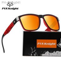 Fox knight new square polarized sports sunglasses women men 2023 high quality aesthetic outdoor cycling running mirror glasses