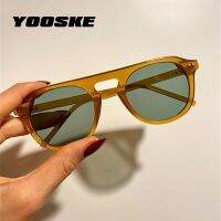 【hot】 YOOSKE Brand Round Sunglasses Men 2022 Jelly Color Glasses Ladies Steampunk Sunglass Eyewear UV400