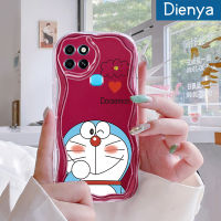 Dienya เคสสำหรับ Infinix Smart 6 HD Smart 6 Plus Smart 7เคสการ์ตูนโดราเอมอนน่ารักขอบเนื้อครีมนิ่มเคสมือถือกันกระแทกแบบใสสร้างสรรค์เคสโปร่งใสลายกล้องถ่ายรูปเรียบง่ายอ่อนโยนฝาครอบป้องกัน