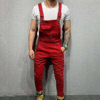 GAOKE UK Mens Fashion Denim Dungaree Bib Overalls Jumpsuits Moto Biker Jeans Pants Trousers 2021 New