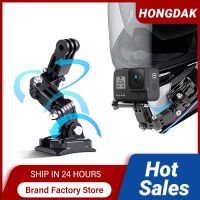 HONGDAK ขายึดหมวกกันน็อคสายรัดปรับได้รถจักรยานยนต์สำหรับ Go Pro Gopro Hero 11 10 9 8 7 6ชุดอุปกรณ์ยึดเต็มอุปกรณ์เสริมสำหรับกล้องแอคชั่นแคมเมรา