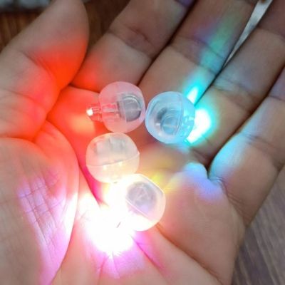 Lamontuo ลูกบอล LED ขนาดเล็กสะท้อนแสง10ชิ้น/ชุดหลอดไฟทรงบัลลูนสีลูกบอลกระพริบแถบแสงเรืองแสงตกแต่งงานแต่งงาน