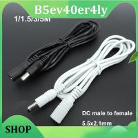 B5ev40er4ly Shop 1/1.5/5m white black DC Power supply Male to female connector Cable Extension Cord Adapter Plug 20awg 22awg 5.5x2.1mm for strip