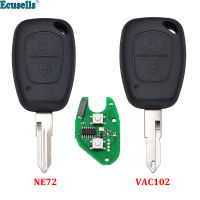 Oibwye Ecusells 2ปุ่มกุญแจรีโมตชิป PCF7946 433MHz สำหรับจราจรต้นแบบ Renault NE72 Kango วอฮอล์วิวาโร Movano หรือใบมีด VAC102