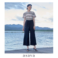 [asava aw21] Safari Culotte Pants กางเกงผู้หญิง อาซาว่า แต่งกระเป๋าข้าง ทรงคูลอต