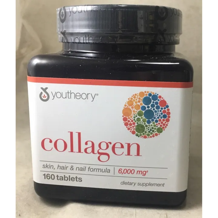 Youtheory Collagen with Vitamin C, 160 Count (1 Bottle) (6,000 mg