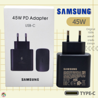 หัวชาร์จ Samsung 45W (EU) Usb-C Adaptive Fast Charging รองรับการชาร์จด่วนแบบพิเศษ ซัมซุง สีดำ ขาว สายชาร์จ Type-C (5A)