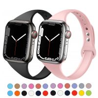 youduoduo Slim strap For Apple watch band 41mm 45mm 38mm 42mm 40mm 44mm Silicone wrsit women belt bracelet iWatch serie 3 4 5 SE 6 7