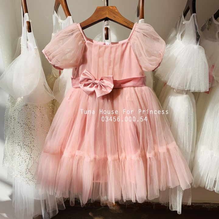 Váy đầm xoè công chúa thiết kế cho bé gái Luciana hồng đất - Tuna ...