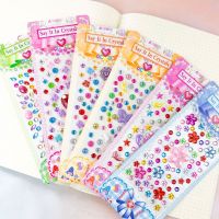 ☸∋♞ Children Toys Sticker Acrylic Crystal Stickers Decal Album Mobile DIY Diamond Rhinestone Self Adhesive Scrapbooking Stickers