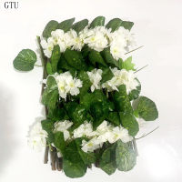 GTU รั้วดอกซากุระแบบหนาแน่นฉากกั้นเพื่อความเป็นส่วนตัวแผงรั้วดอกซากุระปลอมสำหรับตกแต่งสวนกลางแจ้ง