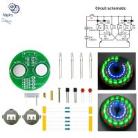 โคมไฟหมุน Fdry แบบอินไลน์ชิ้นส่วนอิเล็กทรอนิกส์บอร์ด PCB ลูกข่าง Led Diy โมดูลไจโรเชื่อมอิเล็กทรอนิกส์ Diy ไจโรงานอิเล็กทรอนิกส์ชุดอิเล็กทรอนิกส์ดีไอวายชุดลูกข่างไจโร Diy ชุดเชื่อม