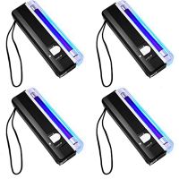 4 Pcs Handheld UV Torch Portable Blacklight LED UV Light Battery Operated Bill Detector Light