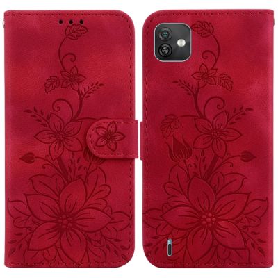 【5เอเคอร์】โทรศัพท์หนังพิมพ์ลายลิลลี่เคสสำหรับ Wiko Y82