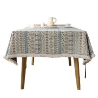 American Style Bohemian Thicker Tablecloth Jacquard Oil Painting Table Cover Thick Geometric Flower Jacquard Tablecloth Rectangular Wedding Dining Table Cover Tea Table Cloth