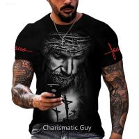 2023 NEW Short Sleeved T-shirt, 3d Cross Print, Hip-hop Street Style, Mens Fashion. fashion t-shirt