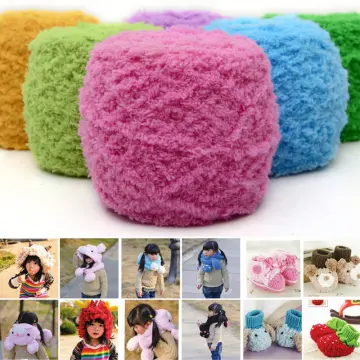 50g/Set Chenille Yarn Soft Thin Coral Velvet Towel Threads For Knitting  Crochet Yarn Hand Knitting