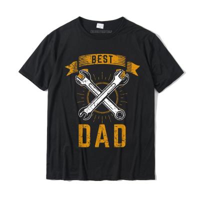 T-shirt Wrench Mechanic Dad Ever Best T-shirt Fathers Day Clothing Gift T-shirt Tops Print Normal T-shirt Men Funny