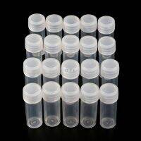 【CW】✆☬◐  20Pcs 5ml Plastic Test Tubes Vials Sample Screw Cap Bottles for Office School Chemistry Supplies