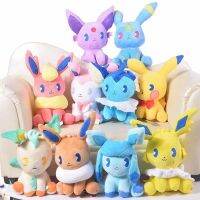 ตุ๊กตาผ้าขนสัตว์ Eevee Evolution โปเกมอนสำหรับเด็ก,ตุ๊กตาผ้าร่มพับได้สำหรับเด็กของขวัญคริสต์มาส