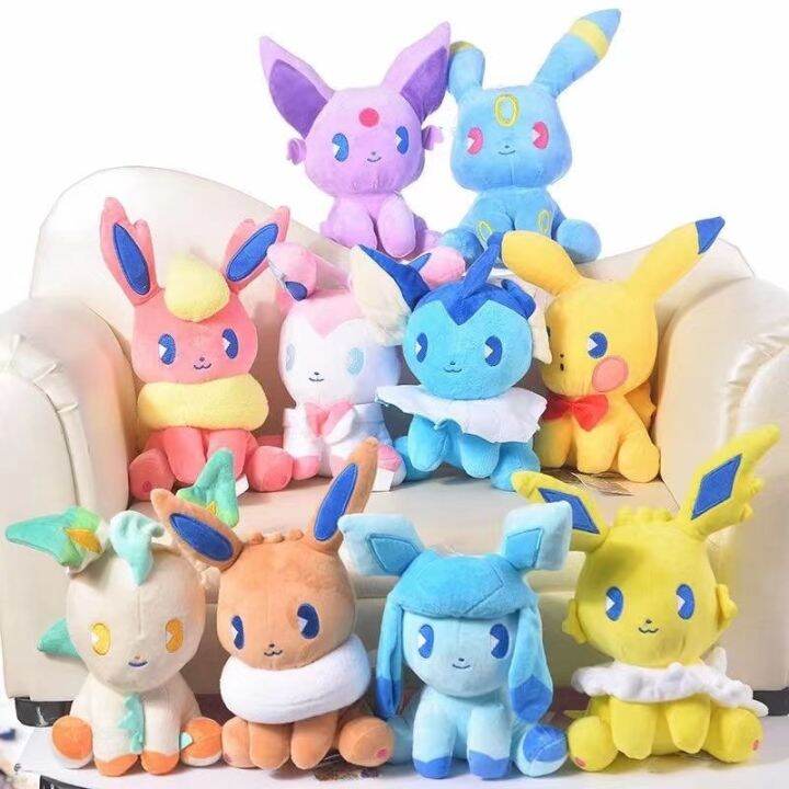 20cm New Eevee Evolution Pokemon Plush Toy Flareon Vaporeon Jolteon Espeon  Umbreon Glaceon Leafeon Sylveon Stuffed Doll Kid Gift