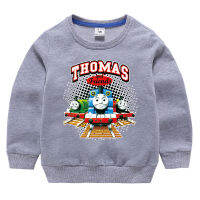 Thomaเด็กหญิงแขนยาวเสื้อกันหนาวเกาหลีการ์ตูนพิมพ์Sweatshirtชุดชิ้นเดียวคอกลมเสื้อเสื้อสตรีผ้าฝ้ายแขนยาวฤดูใบไม้ผลิเด็กเสื้อผ้าPulloverกีฬาสบายๆเสื้อกันหนาว