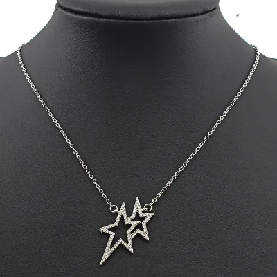 Cavcuar Chan Pendant Neckace Star Neckace Street Stye Personaty Y2K Stye Neckace