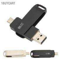 1Buycart แฟลชไดรฟ์ Usb 3.0 Type C 2 In 1 โลหะ หมุนได้ พกพาง่าย สําหรับแท็บเล็ต รูปภาพ