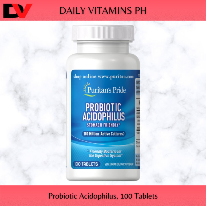 Puritan's Pride Probiotic Acidophilus, 100 Tablets Dietary supplement